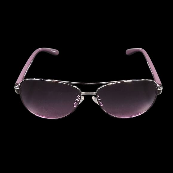 Coach Women's Pilot Sunglasses Gunmetal Violet Purple - Picture 1 of 6